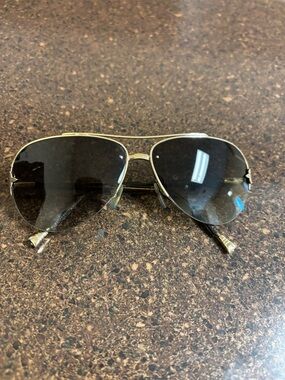 Aviator Sunglasses - Black Lenses with Gold Frame